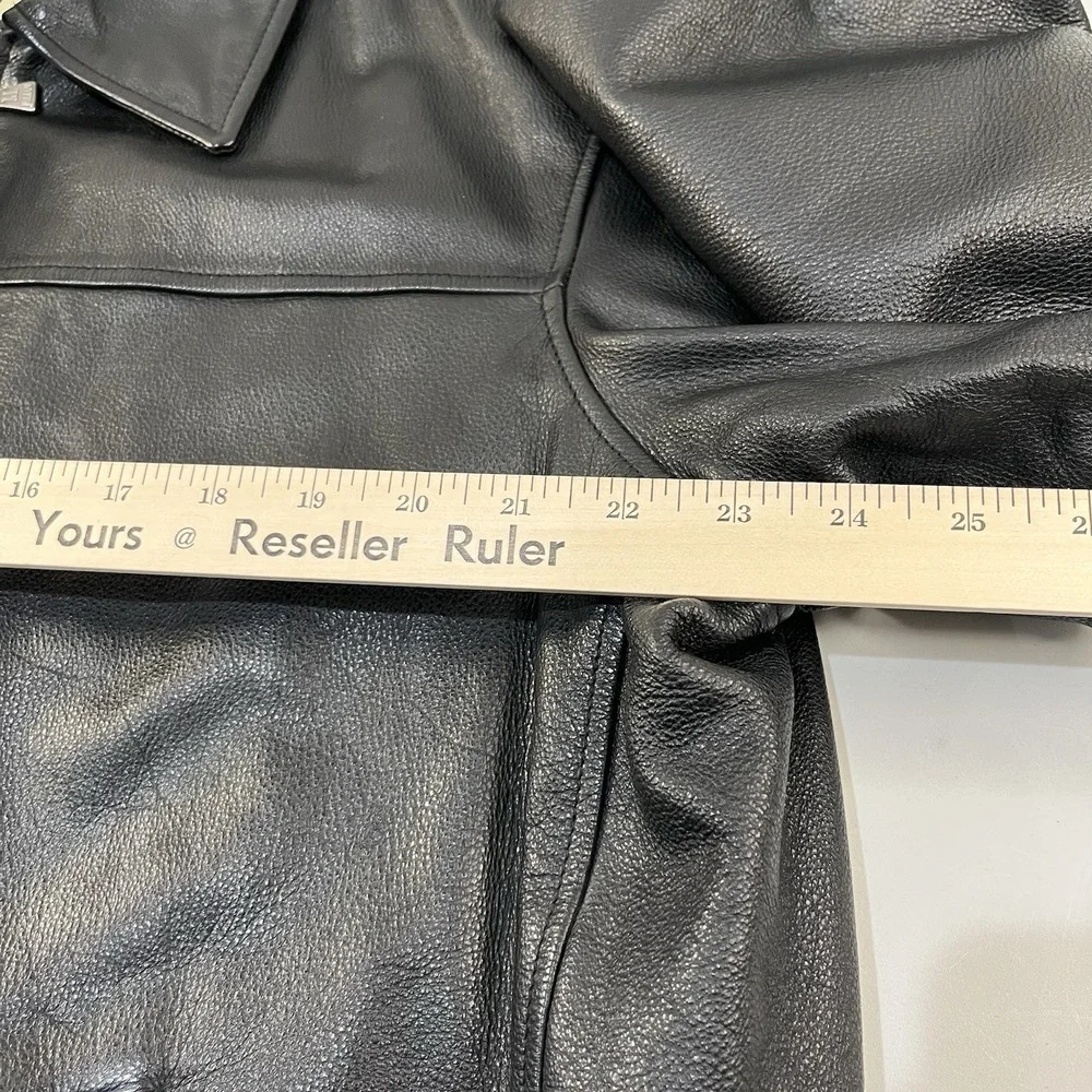 Vintage‎ Wilsons M Julian Leather Jacket Mens Large Black Full Zip Quilted Lined